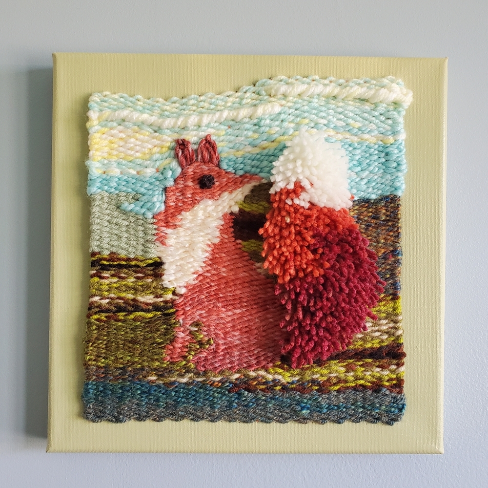 Brand new handmade weaving wall art on canvas